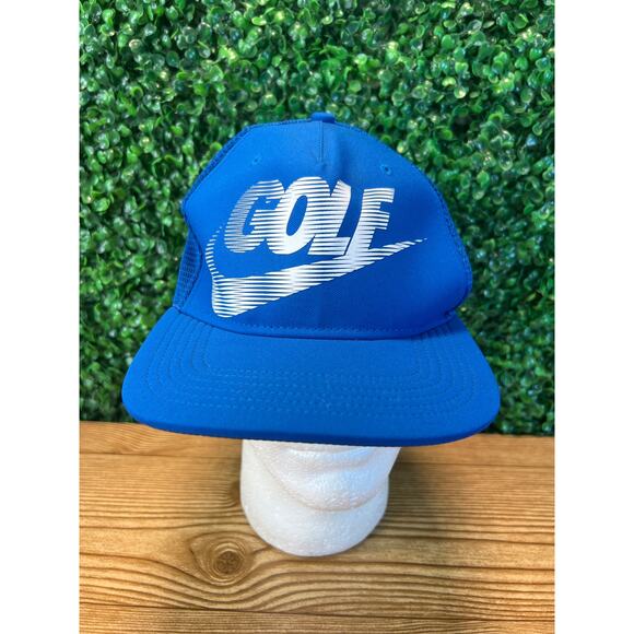 Nike Dri Fit Blue Golf Adult Trucker Style Hat Mens Adjustable Cap - Picture 1 of 8